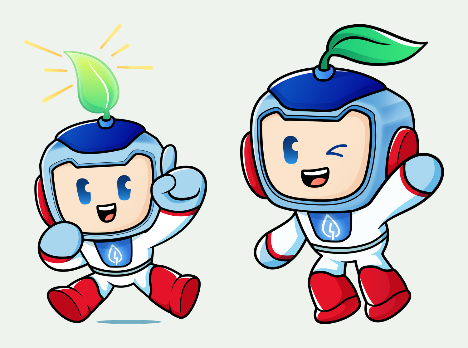 What we started from: Toyota's official Miraito artwork. Two poses, flat, no turnaround — nothing showing the back of the helmet or how the headphones attach.